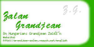 zalan grandjean business card